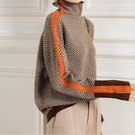 Eleanor | Herringbone Luxe Turtleneck