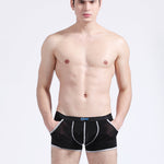 3 Pack Men's Long Leg Boxer Briefs Made of Ultra-Thin Ice Silk with Anti-Wear Elastic