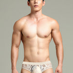 Men's Sexy Lace Semi-Sheer Trunks