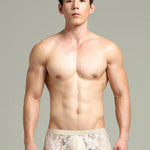 Men's Sexy Lace Semi-Sheer Trunks