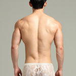 Men's Sexy Lace Semi-Sheer Trunks