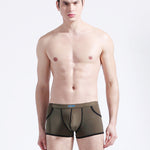 3 Pack Men's Long Leg Boxer Briefs Made of Ultra-Thin Ice Silk with Anti-Wear Elastic