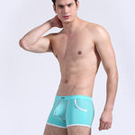 3 Pack Men's Long Leg Boxer Briefs Made of Ultra-Thin Ice Silk with Anti-Wear Elastic