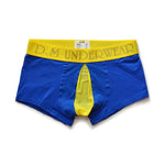 2 Pack Men's Mesh Transparent Open-Cut Cotton Mesh Trunks