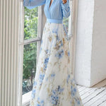 Madeleine | Stunning Floral Print V-Neck Maxi Dress