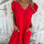 CASSANDRA™ - Trendy V-Neck Jumpsuit