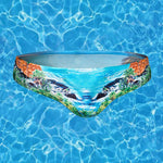 Men's Anti-Chafing Stretch Fabric Bold Prints Quick-Dry Swim Briefs