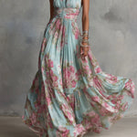 Ivory | Soft Floral Chiffon Maxi