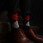 5 Pack Men's Textured Retro Calf Sock