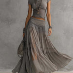 Esmeralda | Sheer Layered Maxi Set