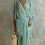 Janine | Draped Flow Wrap Dress