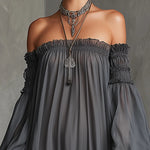 Vega | Sheer Off-Shoulder Maxi Dress