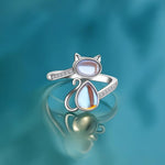 Opal Cat Wrap Ring