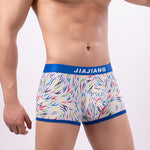 2 Pack Men's Colorful Printed Polyester Comfortable Breathable Trunks