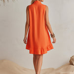 Cotton-Linen Blend Mini Dress