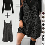 CRESSIDA™ – High Neck Top & Leopard Strap Skirt Two-Piece Set