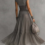 Esmeralda | Sheer Layered Maxi Set