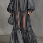 Vega | Sheer Off-Shoulder Maxi Dress