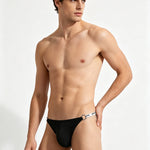 2 Pack Men's Suspenders Design U-Pouch & Low-Rise Thongs
