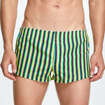 Men's Color Stripes Boxers With Fly