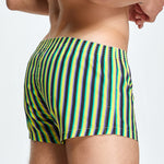 Men's Color Stripes Boxers With Fly