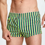 Men's Color Stripes Boxers With Fly