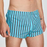 Men's Color Stripes Boxers With Fly
