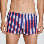 Men's Color Stripes Boxers With Fly