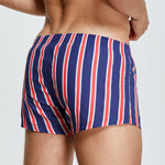 Men's Color Stripes Boxers With Fly