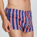 Men's Color Stripes Boxers With Fly