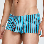 Men's Color Stripes Trunks With Button Fly