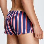 Men's Color Stripes Trunks With Button Fly