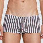 Men's Color Stripes Trunks With Button Fly