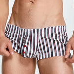 Men's Color Stripes Trunks With Button Fly