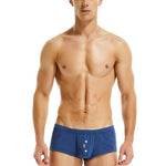 Men’s Relaxed Plaid Trunks with Button Fly