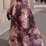 Emi | Watercolor Chiffon Maxi Dress