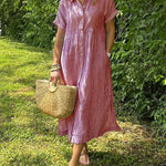 Phoebe | Striped Button-Up Dress