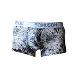4 Pack Men's Ice Silk Bold Prints Lightweight & Airy Mid-Rise Trunks