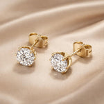 White Gold Zirconia Stud Earrings