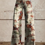 Paula | Vintage Printed Wide Leg Pants