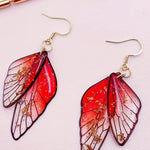 Butterfly Wing Resin Drop Earrings
