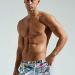 3 Pack Men's Ice Silk Trunks with Separated Pouch Design