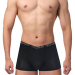 2 Pack Men's Sexy V-shape Waistband Mesh Trunks