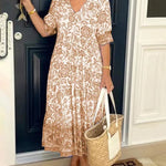 Ellie | Graceful V-Neck Floral Dress