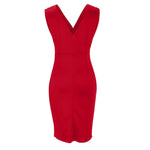 Hattie | Elegant V-Neck Slit Dress