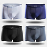 4 Pack Cooling Silk Bulge Pouch Men's Underwear