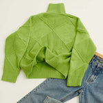 Evelyn ™ | Textured Turtleneck Knit Sweater