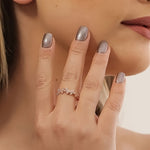 White Gold Butterlfy Rhinestone Ring