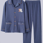 Men's Cotton Knit Classic Pajamas Set