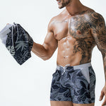 Men Sexy Floral Print Swim Trunks